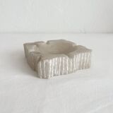 Vintage alabaster square ashtray