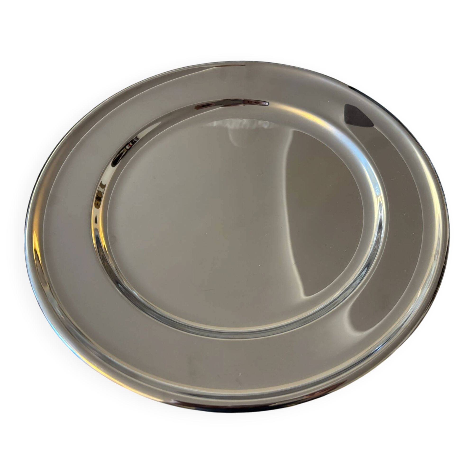 Round serving dish Jean Couzon in 18/10 stainless steel – France