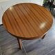 Scandinavian extendable teak round table, 1970s