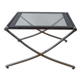 Chrome coffee table from the 1970s.
