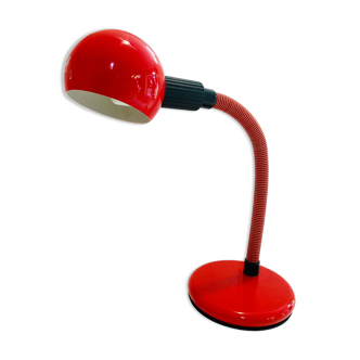 Lampe de bureau articulée rouge des années 80