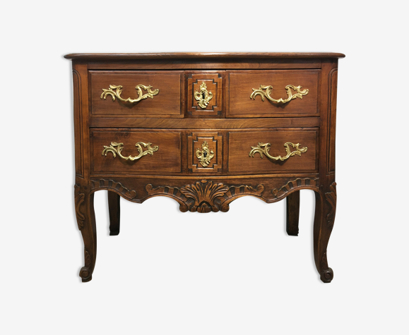 commode sauteuse en noyer de style Louis XV debut 20eme