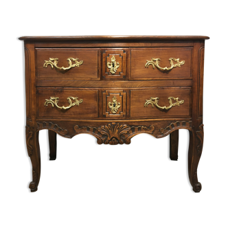 commode sauteuse en noyer de style Louis XV debut 20eme