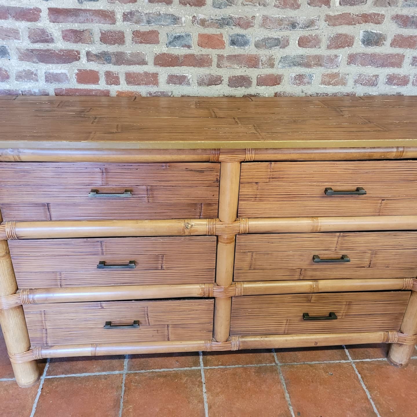 Bamboo chest of drawers