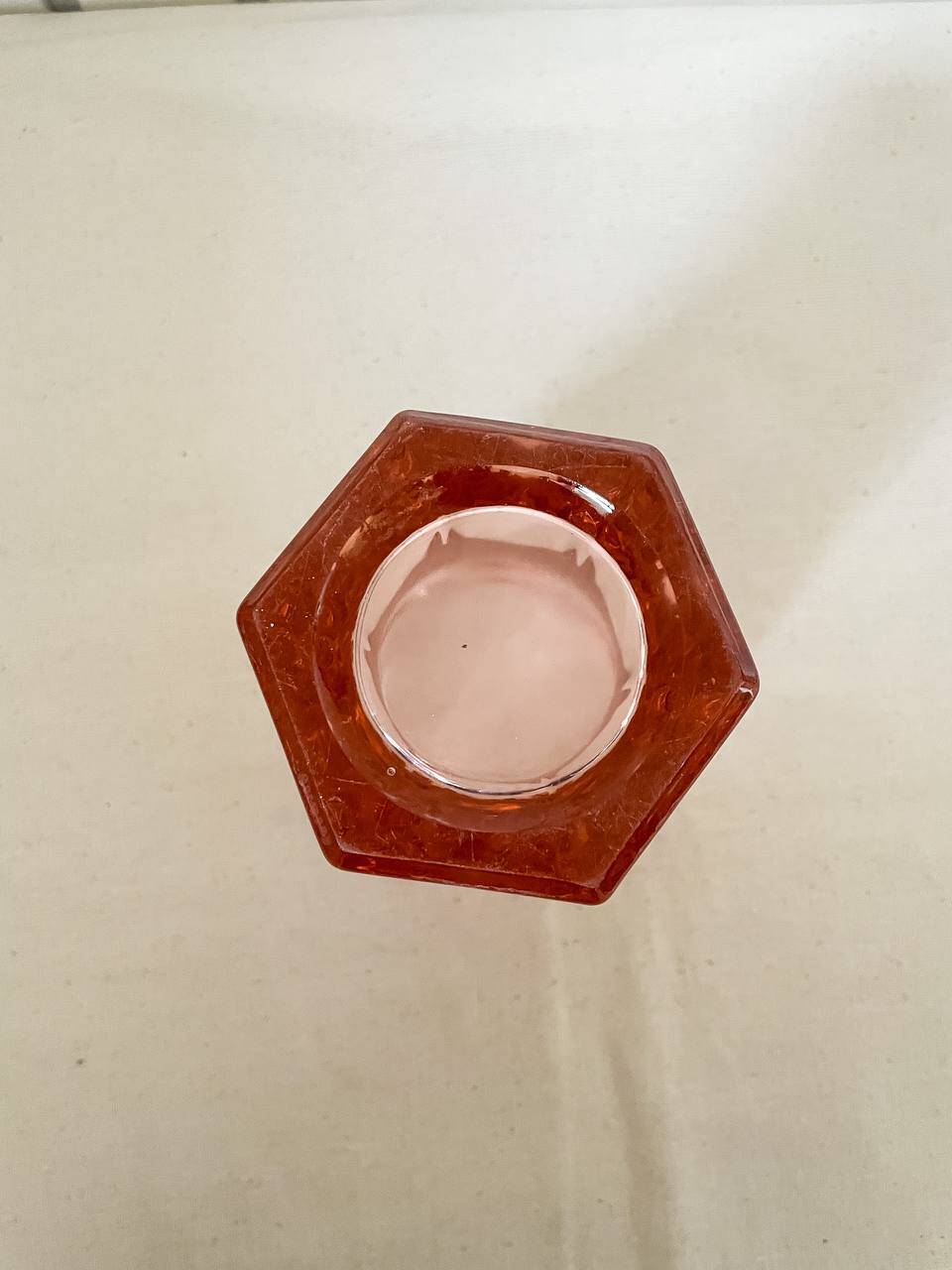 Art Deco Style Pink Glass Vase