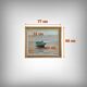 Painting "Boat at Low Tide", signed J-P. Guinegault – 2nd part of the 20th century