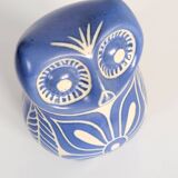 Midcentury ceramic owl figurine, Pablo Zabal, Chile, 1970s.