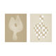 Pair of prints, checkered wall art set of two, 50x70cm