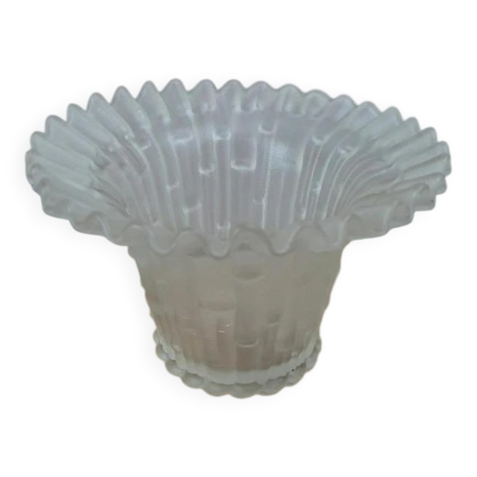 Vintage frosted glass vase – Made in Italy 🇮🇹