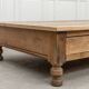 Exceptional oak coffee table, antique draper's table from the 19th century.