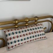 Coussin exceptionnel en textile grec vintage tissé à la main, des années 1950-1970.