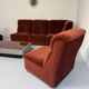 Old modular sofa in vintage velvet fabric, 5 elements, 70s