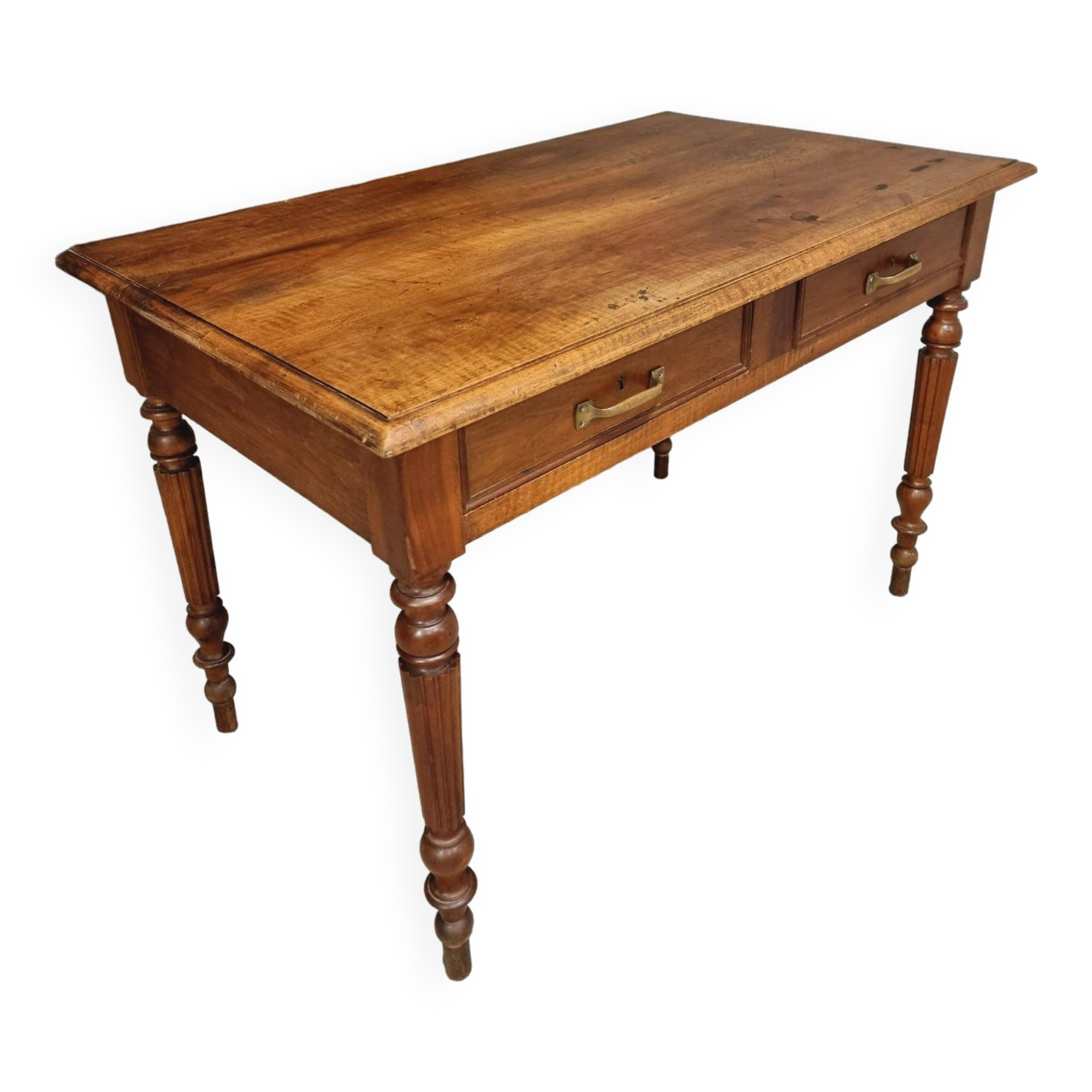 Antique table desk table dining table walnut 72x120 cm