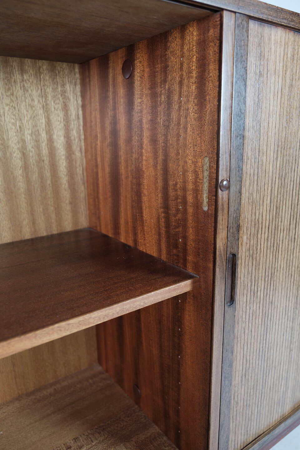Low buffet with jealousies doors in rosewood from the 60s