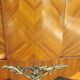 Two-door cabinet with marquetry floral design from the early 20th century.