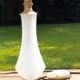 Old small lamp to put foot opaque glass, golden metal base