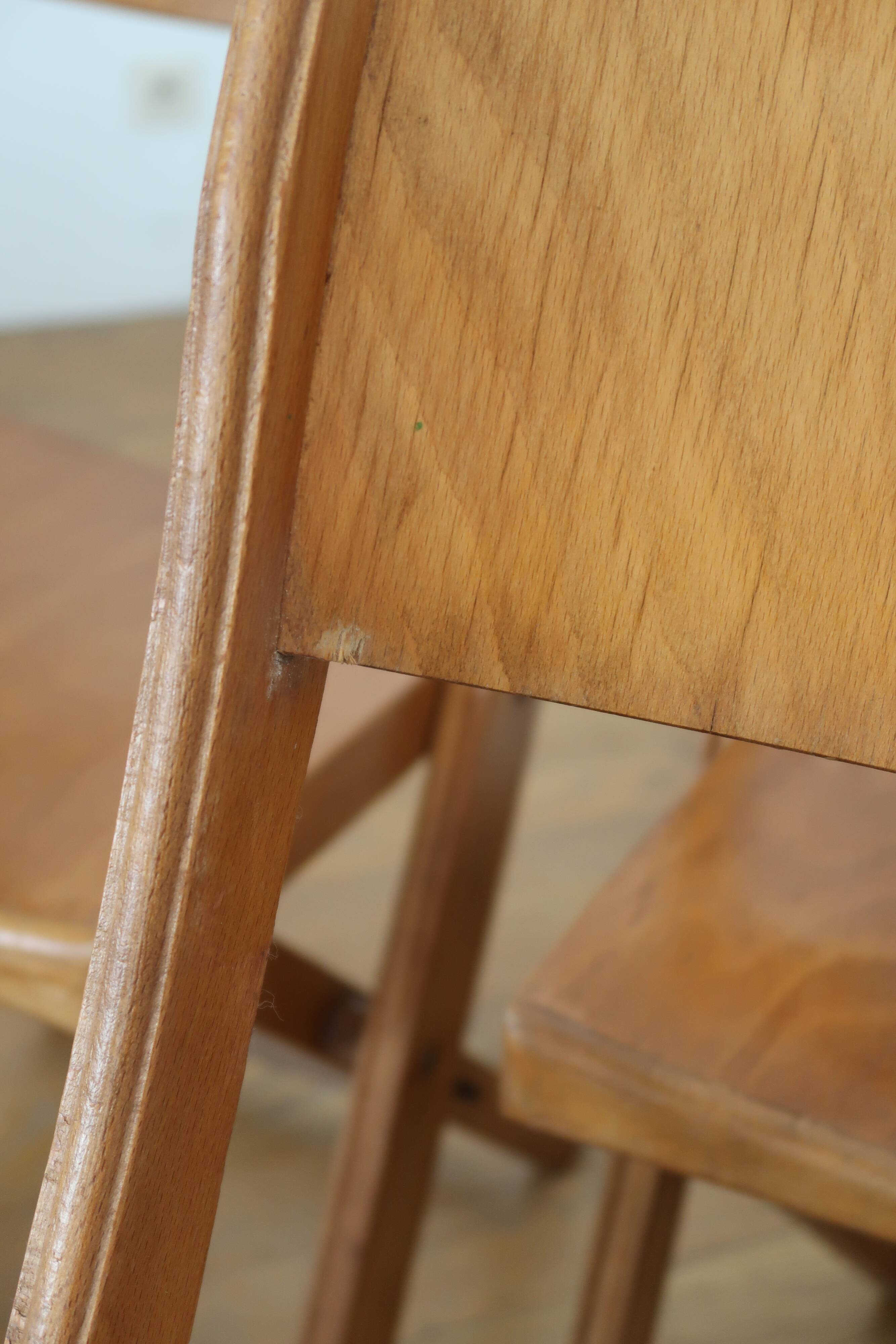 Set of 4 folding chairs in wood 70
