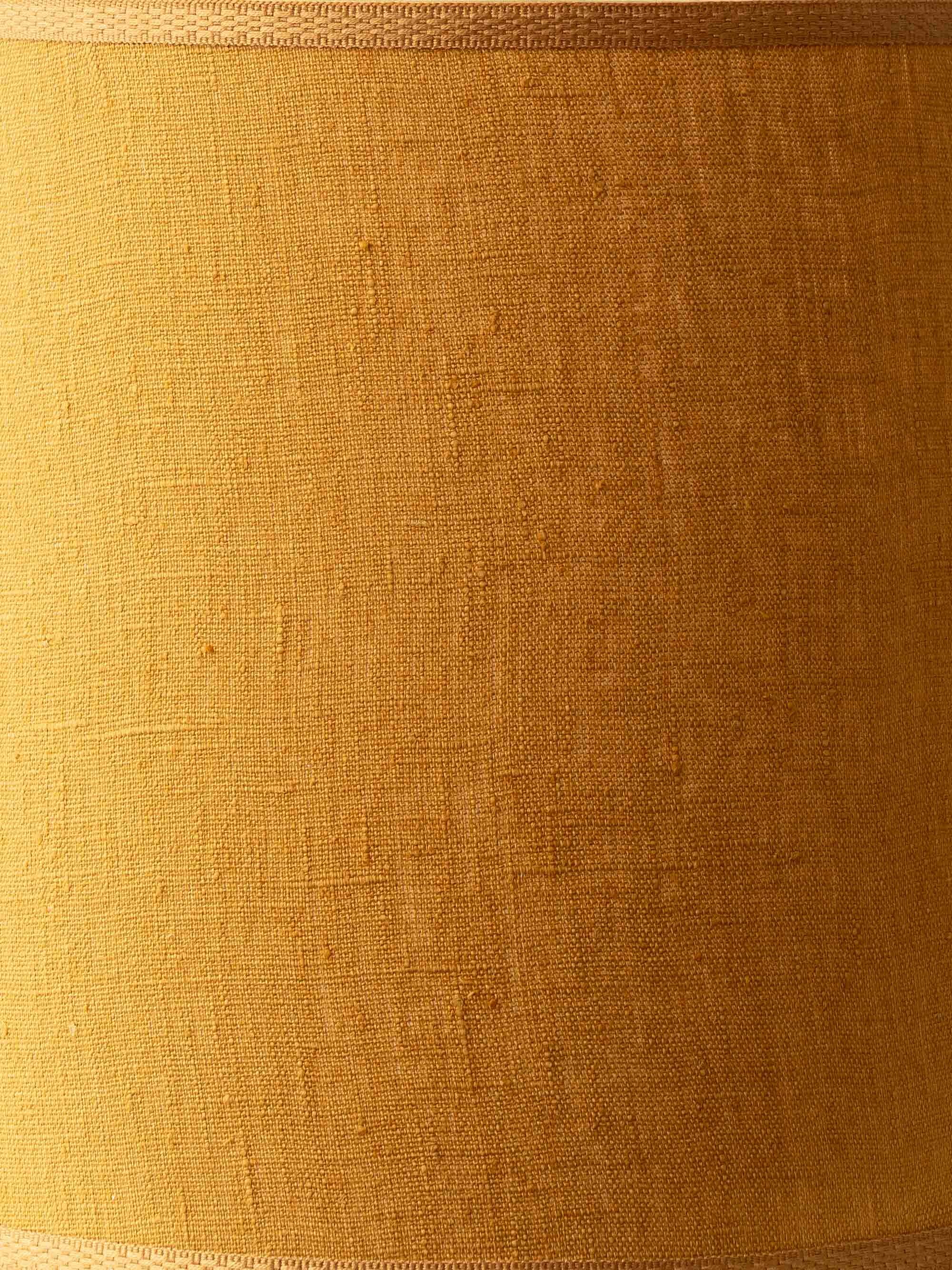 Pair of Dutch Art Nouveau Ceramic Table Lamps, circa 1915, with New Ochre Linen Shades