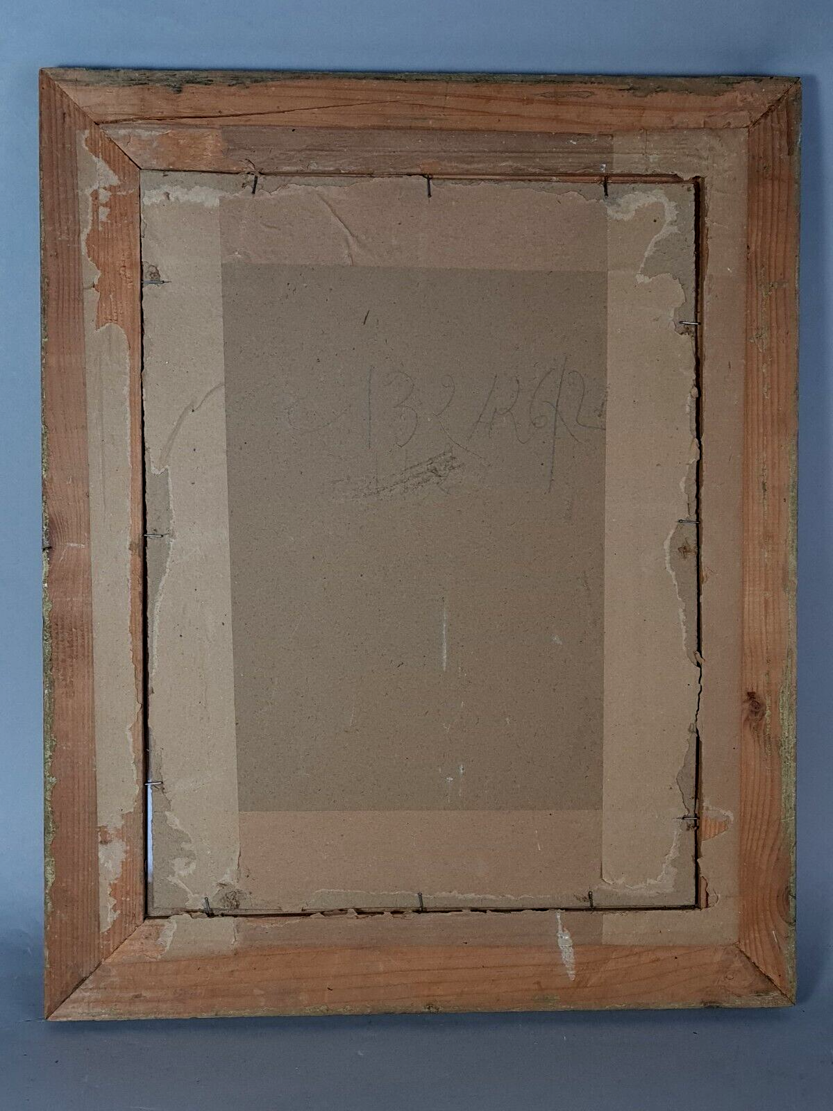 Old frame Art Nouveau décor wood stucco 51x41 foliage 40x30 cm