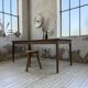 Table de ferme chêne pieds fuseaux 1950