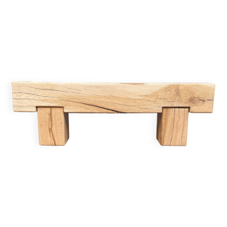 Banc en bois ancienne poutre de chêne massif