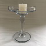 Large glass candle holder