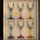 6 verres à digestif soufflés verrerie italienne Venise, Murano, A. Dal Borgo