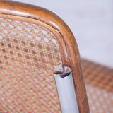 Restored Bauhaus Pair of Chairs, Robert Slezak, Chrome, Beech, Czechia, 1930s