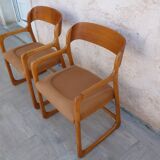 Pair of Baumann armchairs model sled