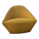 Un fauteuil Arper Colina - Design Lievore Altherr Molina, jaune