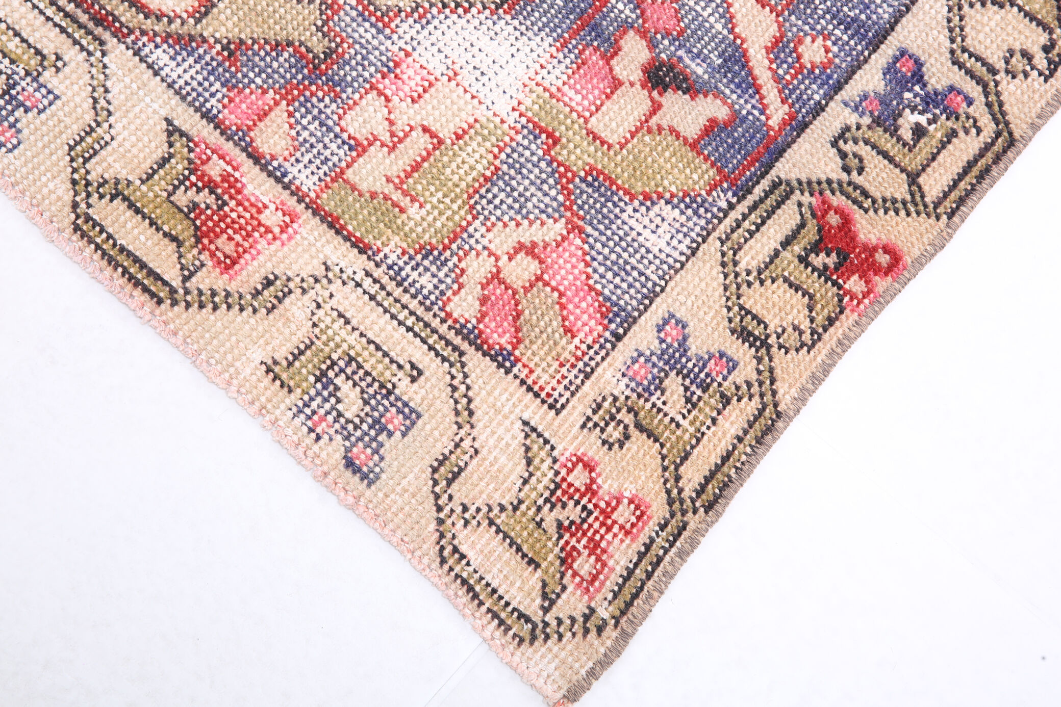 4x7 madallion faded oushak rug, 220x132cm