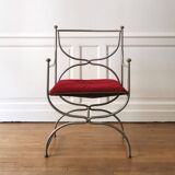 Curule armchair, Maison Jansen, 1970