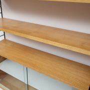 1960s wall unit in ash with vitrine, Nisse Strinning/Sweden