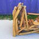 Pair of folding wooden armchairs brand Sodibois