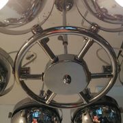 Lustre 70/80," present time", 6 globes chromés