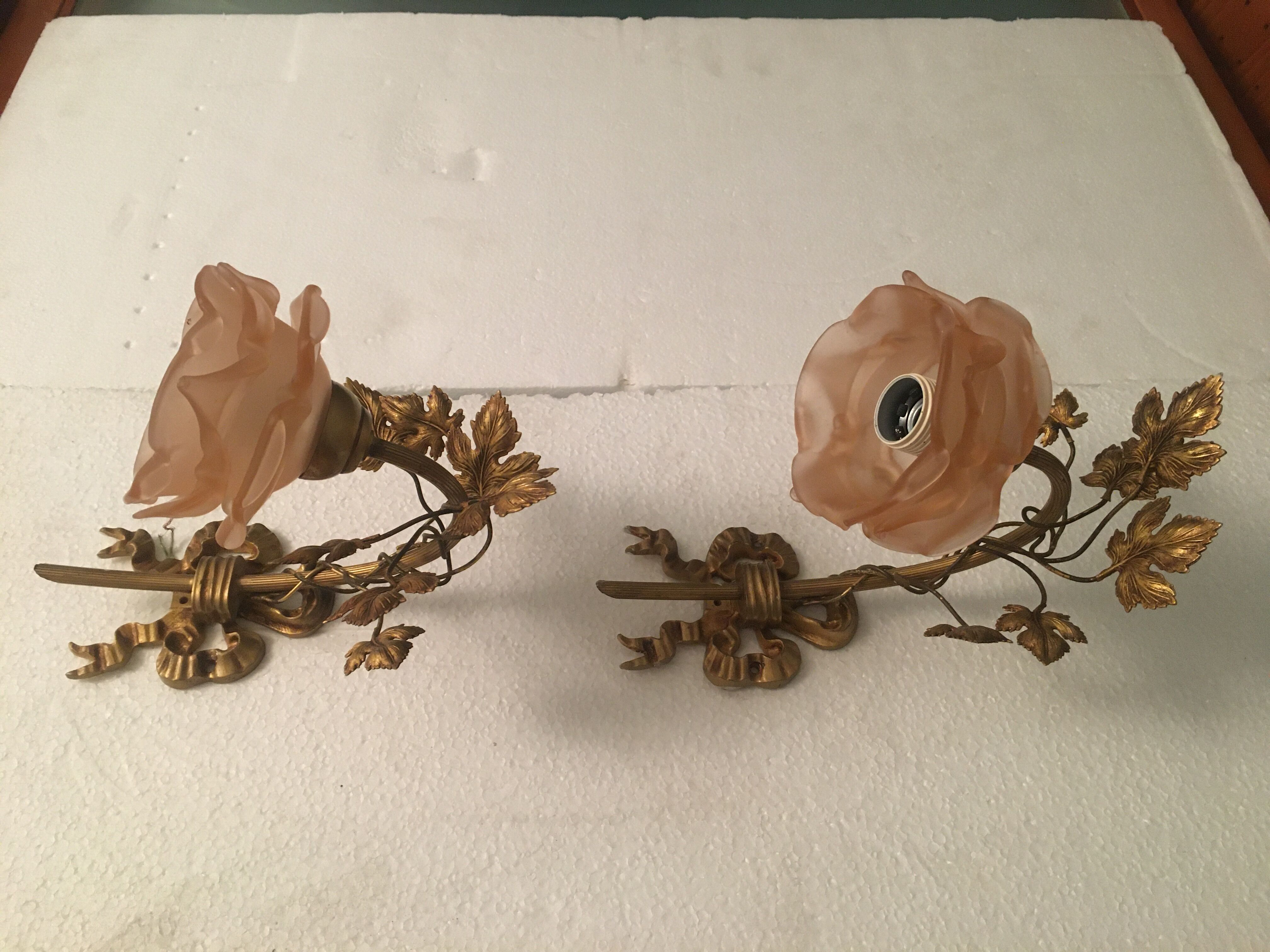 2 art deco wall wall light