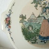 Pie dish in faience of sarreguemines model obernai