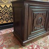 Louis XIII carved oak Maltese cross chest