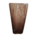 Vase art deco smoked glass