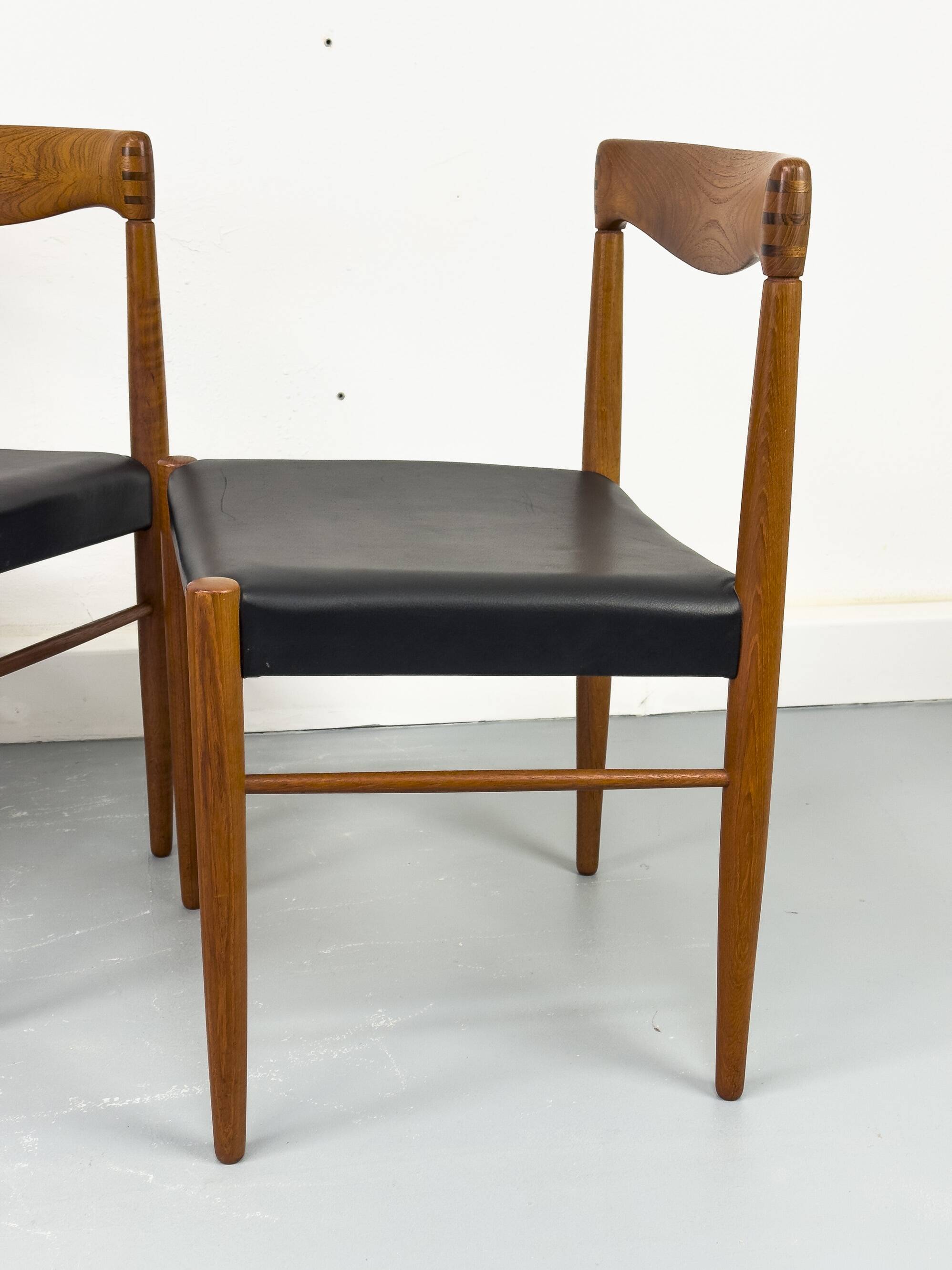 Danish Teak Dining Chairs by H. W. Klein for Bramin, 1960s, Set of 4