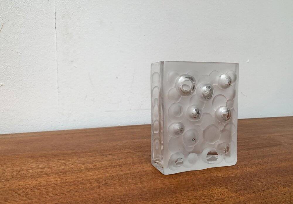 Mid-century German space age bubble glass vase by Gral, 1960s.