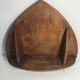 Wall shelf wooden seaside scene engraved