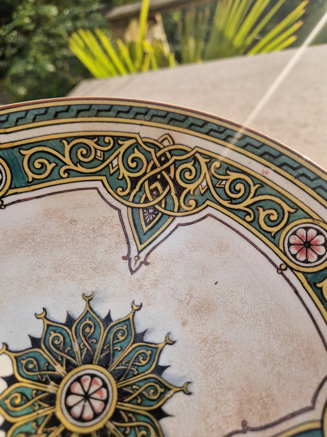 Polychrome Sarreguemines fruit bowl