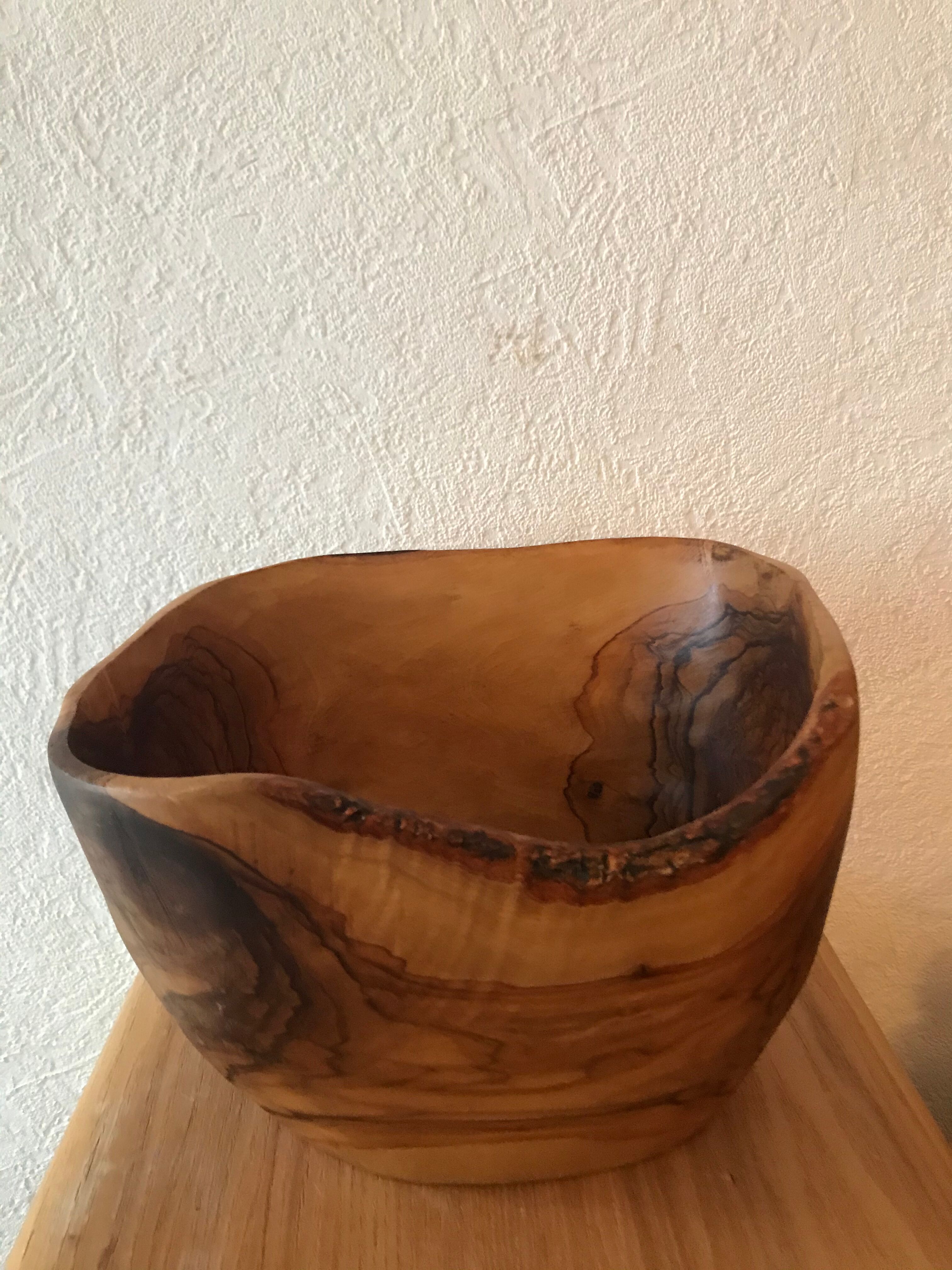 Large wooden bowl