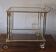 Hollywood Regency gilt brass bar cart drinks trolley, Italy 1970s