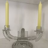 Art Deco 2-branched candle holders