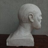 Pascal Boureille (1909-1999) Bust sculpted in plaster Male doctor