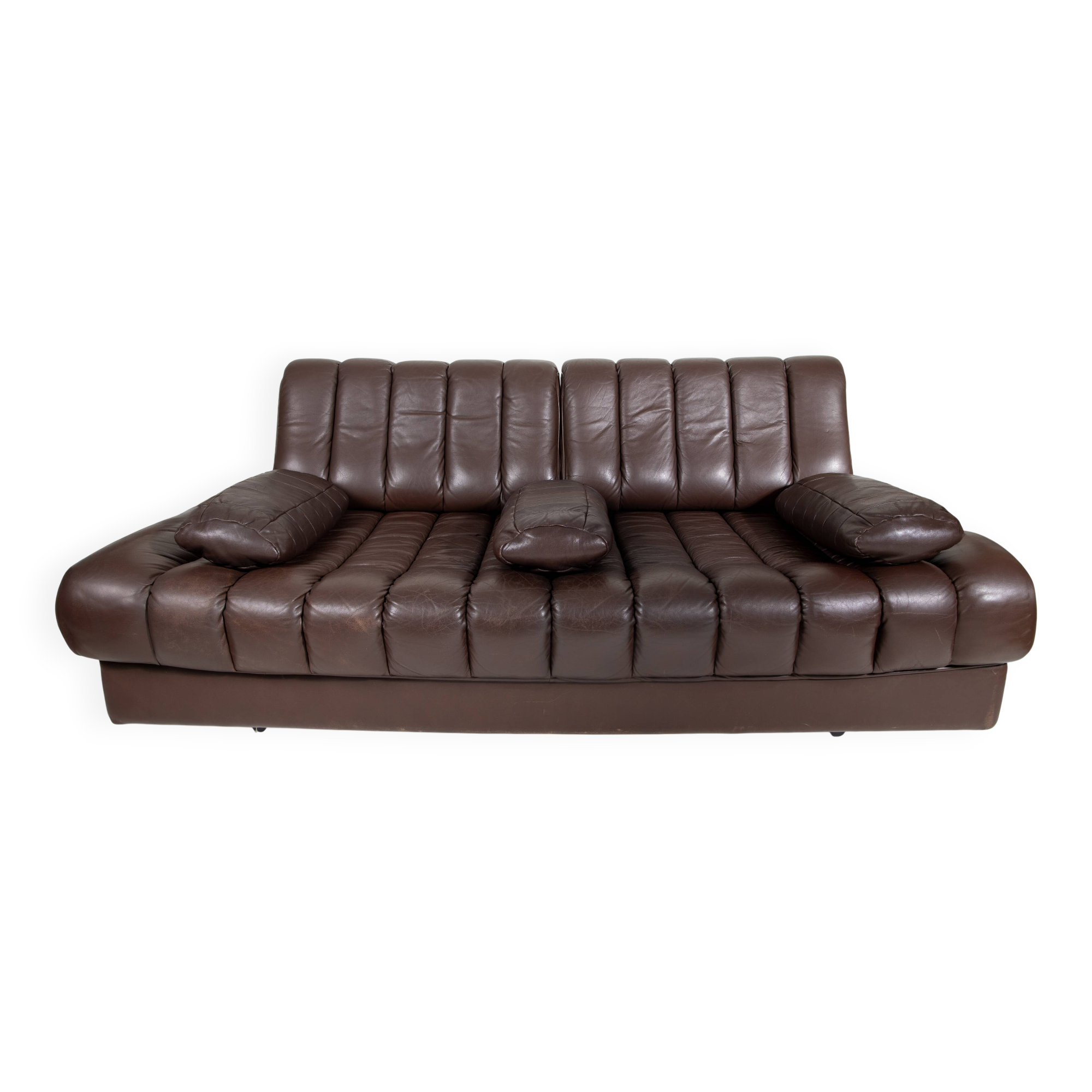 Vintage DS 85 Brown Leather Daybed by De Sede, 1980s