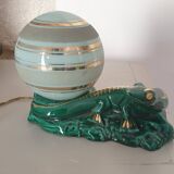 Vintage ceramic lizard lamp