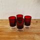 Lot de 4 verres à pied rouges Luminarc modèle Suède